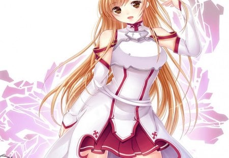 Cute Yuuki Asuna - beauty, asuna, girl, wall, anime, sword art, new