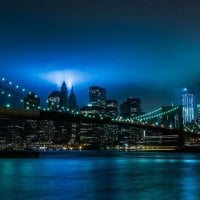 New York Evening and Bridge Lights