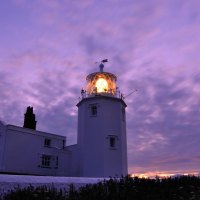 Purple Sunset Lighthouse