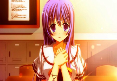 Miki Mizusaka In School!!! :) - sunshine, girl, mizusaka, school, fortissimo, miki, anime, sweet, cute