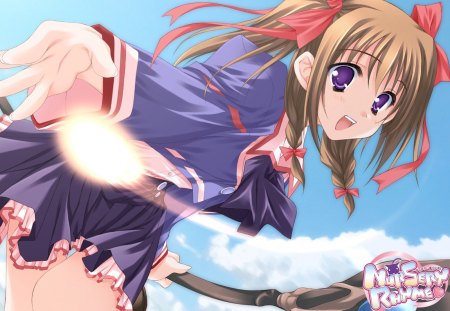 Makina Tomoe - nursery rhyme, anime, anime school girl, anime girl, purple, makina tomoe