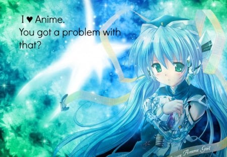 Anime Lover <3 - anime, love, blue, luv