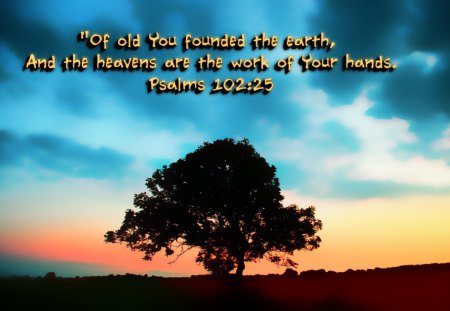 Earth and Heaven - heavem sky, holy spirit, trees, jesus, earth, god, bible verses, scriptures, bible