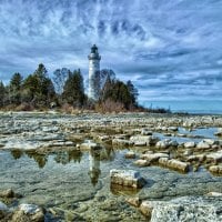 Clear Rocky Water Lighthouse