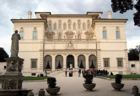 Museum in Villa Borghese Rome - city, museum, park, abstract