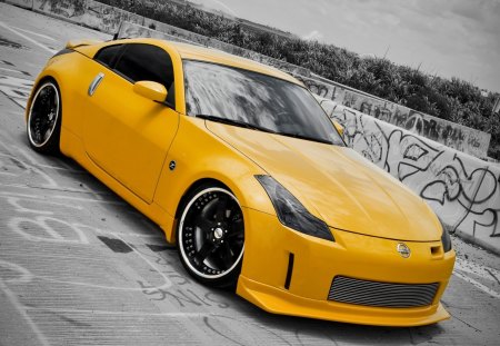 Nissan 350z - cars, car, yellow, 350z, car wallpaper, auto wallpapers, nissan