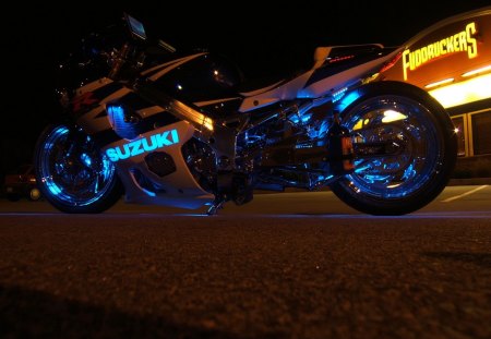 Neon Bike - japan, suzuki, bike is, neon