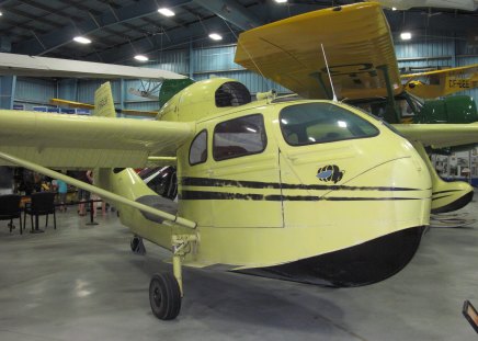 Airplane at the Museum in Alberta - airplane, black, Private Planes, yellow, museum