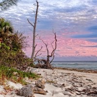 Rocky Sandy Sunset Beach