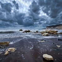 gorgeous stormy seashore