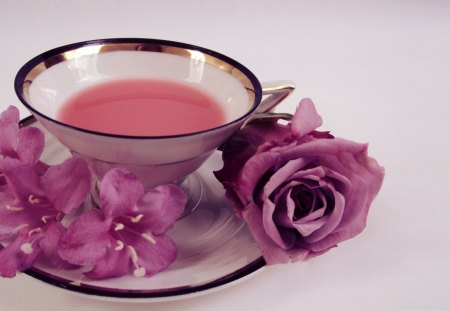 Rose Cup - coffee, soup, rose, cup