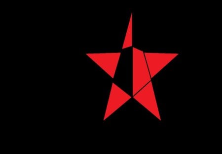 red and black - black, star, cool, red