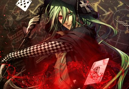 fires of my soul - poker, manga, anime, green hair