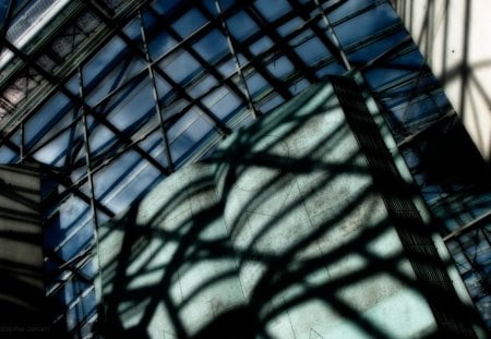 The Library - metal, library, sky, warsaw, concrete, book, modern, architecture, university, frame, atrium, building, sunlight, glass, shadows, poland, structure, books