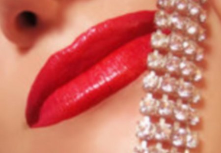 diamonds forever - fashion, lips, diamonds, bracelet