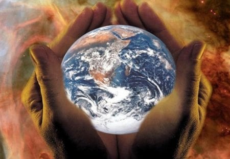 Earthing Our Hands - abstract, care, hands, earth, love, peace