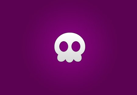 Skull In Purple - skull, purple, abstract, simple, cute