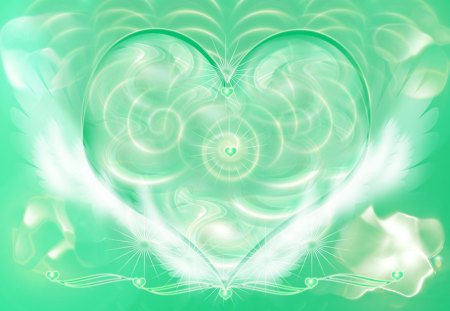 Emerald heart - love, hearts