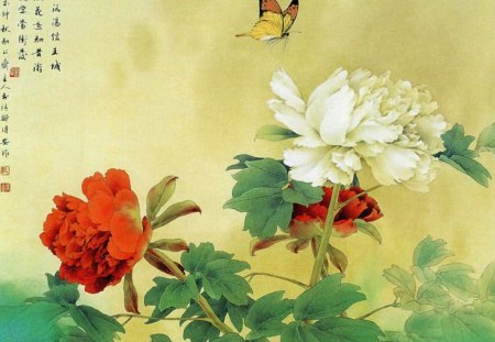 Butterfly and Peony