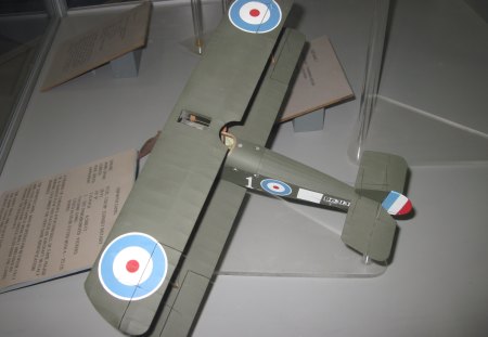 Airplane model at the museum 02 - white, airplane, military, blue, green