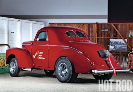 Willys 41 Gasser - red, ford, clasic, hot rod