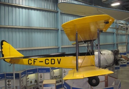 1930 Avro AVIAN CF - CDV at Alberta museum   - aircraft, airfields, wheels, yellow, airplane, black, museum