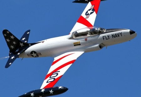 T33 Shooting Star - wings, plane, stars, military