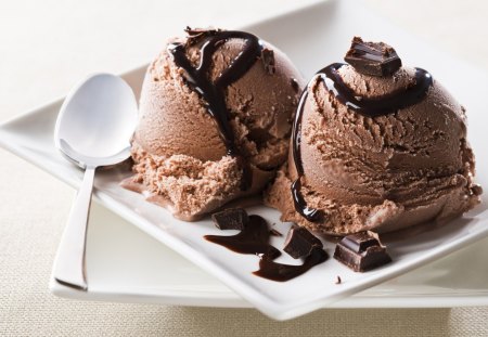 Ice cream - sweets, chocolate, desserts, spoon, food, ice cream