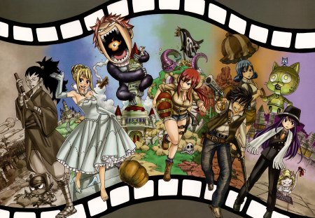 Fairy Tail - erza, gray, lucy, fairy tail, natsu