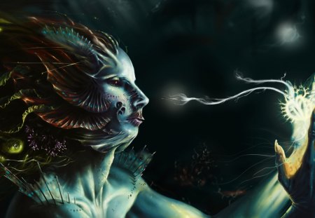 Water Creature - water, mermaid, cg, creature