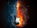 gitar in flames and water