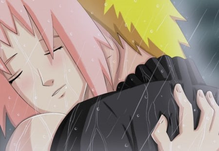 Rain - narusaku, sakura, rain, naruto