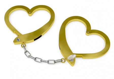 Caught - handcuffs, heart, heart shaped, chain, two, love, caught