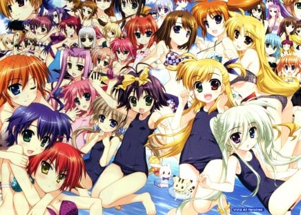 All ViVid Heroines :D - bra, breasts, anime, sexy dress, shy girl, pretty girls, uncensored, tight thighs, long hair, sexy lingerie, erotic, beautiful girls, hot girls, bikini, swimwear, ecchi, chibi, panty, anime girls, loli, sexy girls, blush, tagme, girls, lingerie, thighs, white, cute girls, moe, nightwear, seductive girl