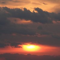 Sunset Behind the Clouds