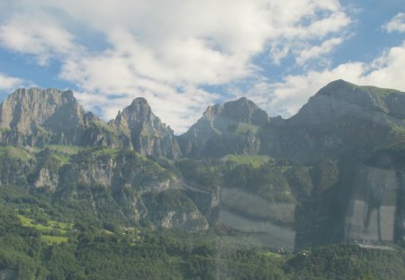 Mountains - mountains, sky, clouds, sun