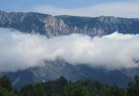 Clouds - mountains, sky, clouds, sun