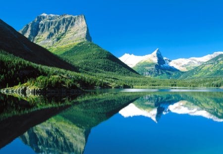 Lake and Mountain - lake, water, mountain lake, mountain