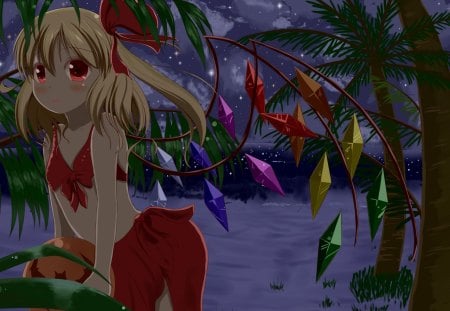 Flandre Wall - touhou, wall, anime, series, saccubus, scarlet, new