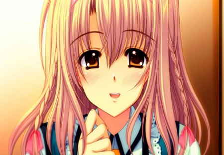 Cuteeeeee..... :) - sekajyo, tono, girl, brown eyes, anime, sakurako, sweet, cute