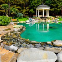 Gazebo in garden