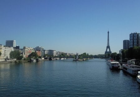 paris - tour eiffel, architecture, seine, paris, monuments