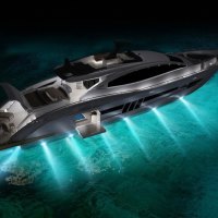 Yacht in Evening Sea Waters