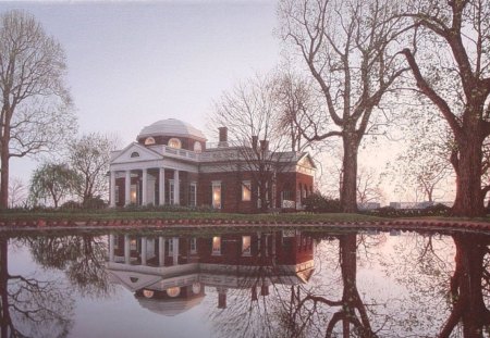 House Reflection - lake, house, nature, reflection