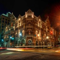 Evening Lights of the Driskill Hotel