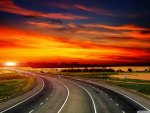 highway to glorious sunset