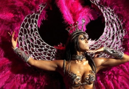 *** Beautiful woman in carnival costume ***