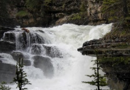 Waterfalls in cascade at Banff Alberta