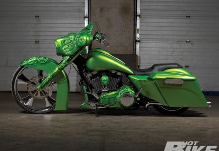 Plain Jane - hd, green, custom, bike