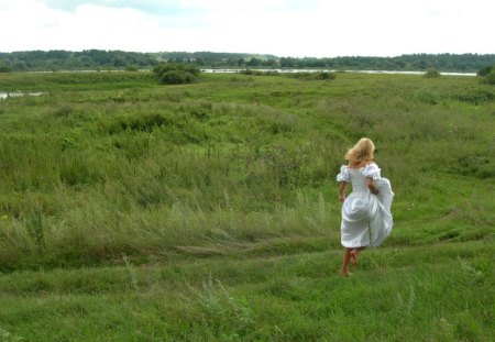 Free Spirit - spirit, woman, free, beautiful, feet, land